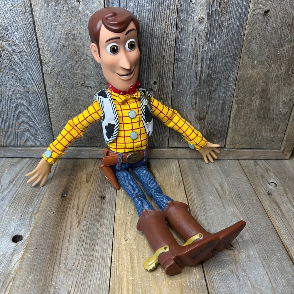 Disney Pixar Toy Story Woody Talking Action Figure Bonnie Boot No Hat 15 Inch